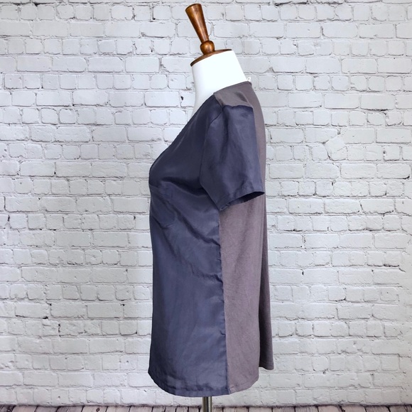 Silence + Noise Gray Mixed Material Top - Picture 3 of 5